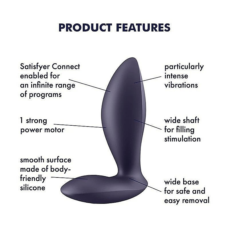 Power App Control Unisex Vibrating Anal Plug by Satisfyer - Anal Vibrators