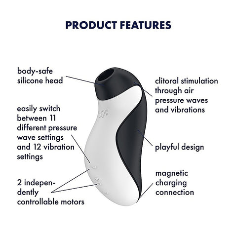 Orca Air Pulse Multi Functions Clitoral Vibrator - Clit Ticklers and Pulsators