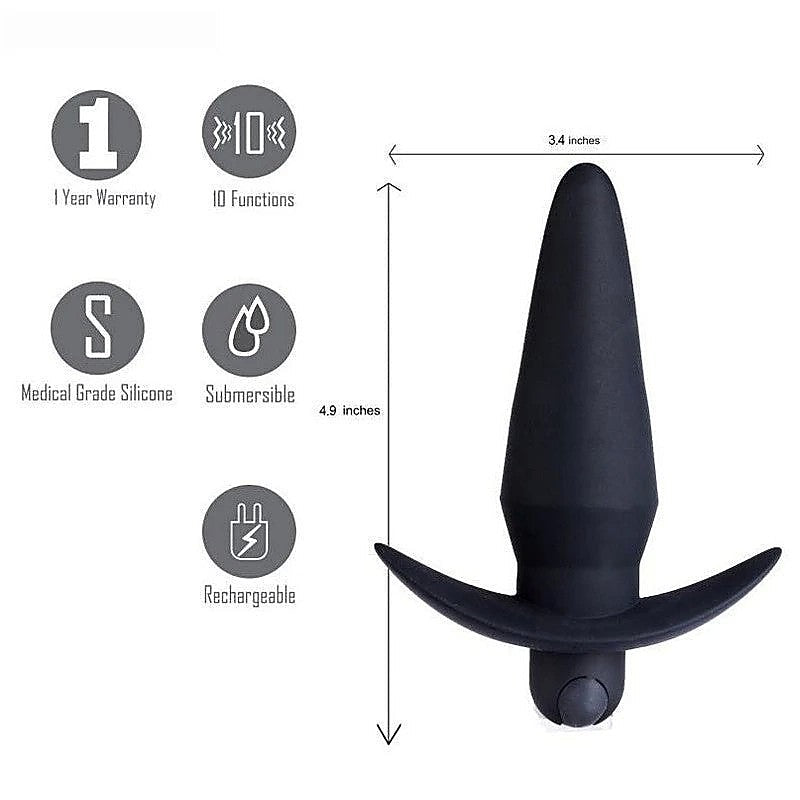 Maia Toys Cody Cosmic Pleasure Rechargeable Butt Plug with 10 Functions - Butt Plugs