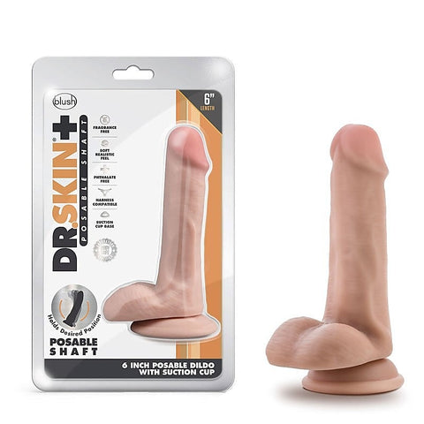 Dr. Skin Plus Girthy Poseable Pleasure Companion - Realistic Dildos