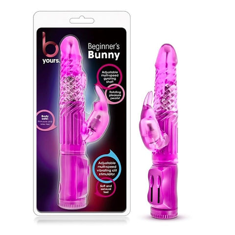 B Yours Compact Beginner's Pleasure Bunny by Blush Novelties - Double Ender