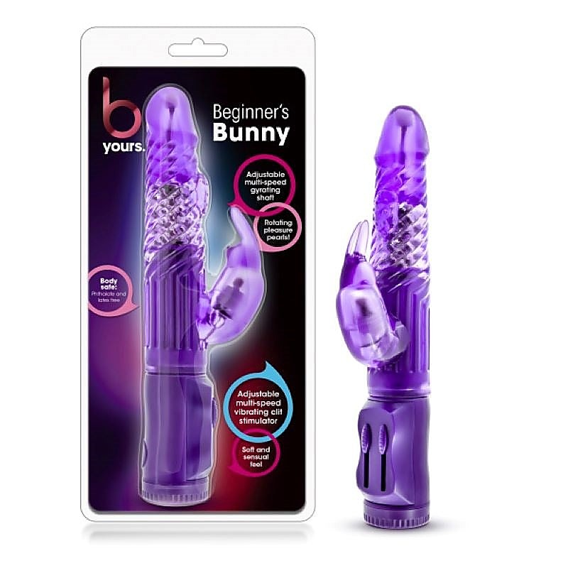 B Yours Compact Beginner's Pleasure Bunny by Blush Novelties - Double Ender