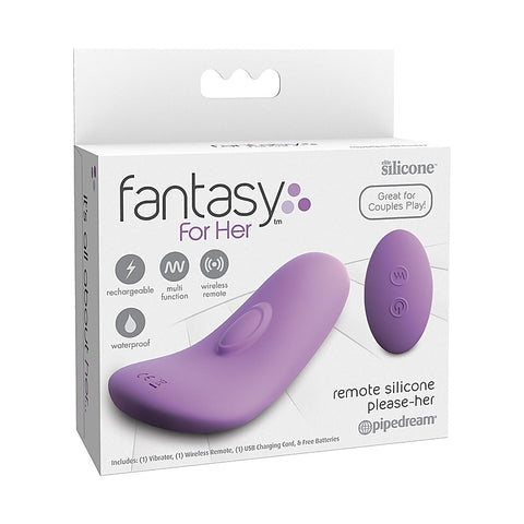 Pipedream Products Fantasy For Her Remote Silicone Please Her Clitoral Vibrator - Remote Control Vibrators