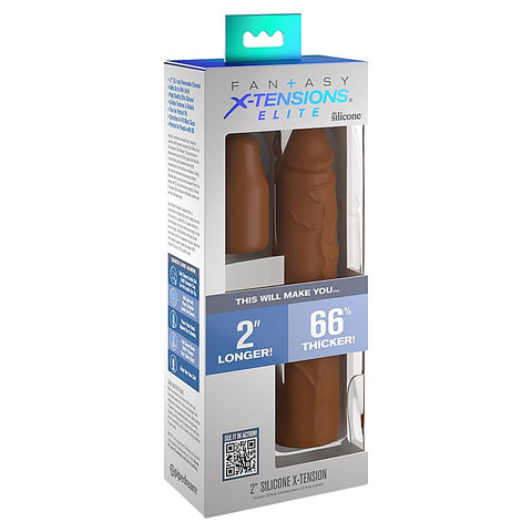 Fantasy X-Tensions Elite 2 Inch Silicone Cock Extension - Penis Sleeves and Extenders