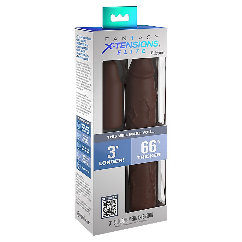 Fantasy X-Tensions Elite 3 Inch Silicone Penis Extension - Penis Sleeves and Extenders