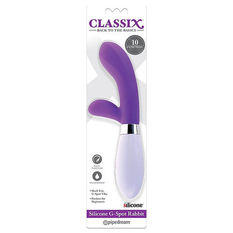 Pipedream Products Pipedream Classix Silicone G Spot Rabbit Vibrator Dual Stimulation - Rabbit Vibrators