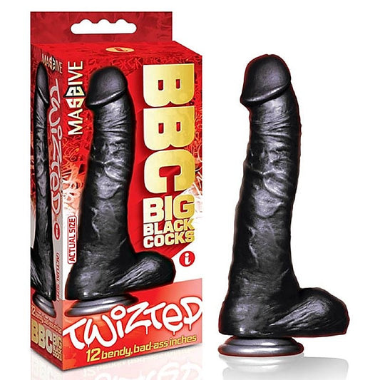BBC Twisted 12 Inch Silicone Dildo by Icon Brands - Realistic Dildos