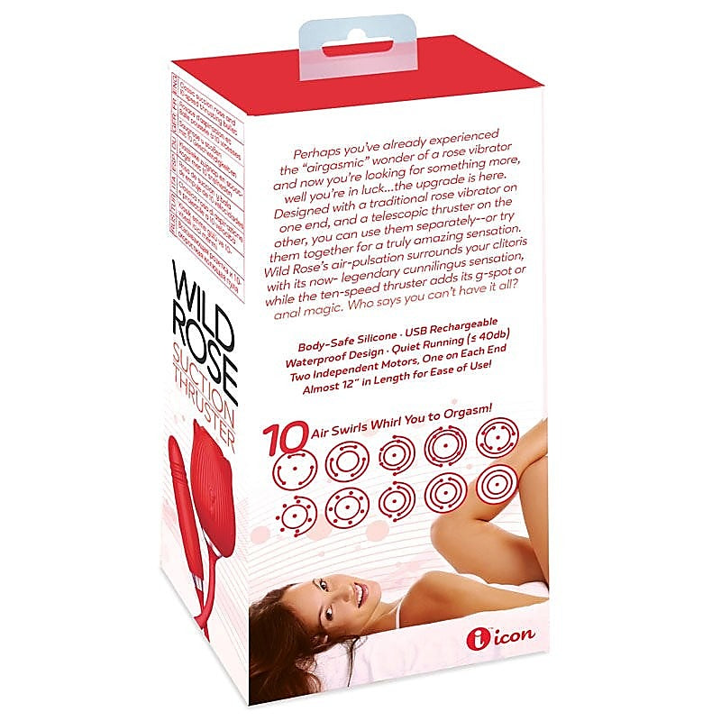 Wild Rose Suction Thruster Air Pulse Vibe by Icon Brands - Clit Ticklers and Pulsators