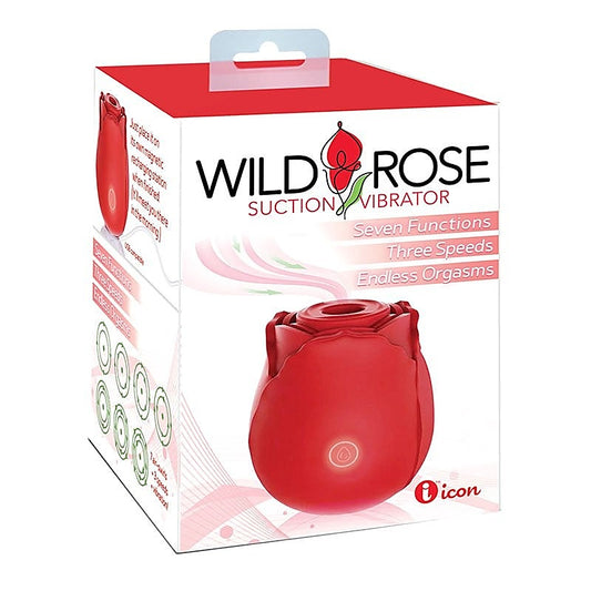 Wild Rose Suction Vibrator by Icon Brands - Clit Ticklers and Pulsators