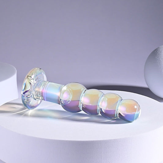 Pleasure Jewels Beads Glass Anal Plug by Evolved - Glass Sex Toys