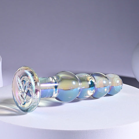 Pleasure Jewels Beads Glass Anal Plug by Evolved - Glass Sex Toys