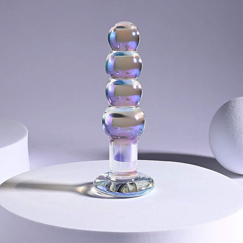 Pleasure Jewels Beads Glass Anal Plug by Evolved - Glass Sex Toys