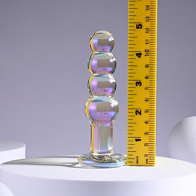 Pleasure Jewels Beads Glass Anal Plug by Evolved - Glass Sex Toys