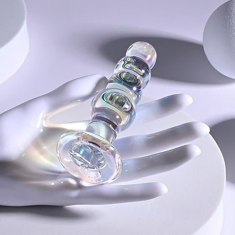 Pleasure Jewels Beads Glass Anal Plug by Evolved - Glass Sex Toys