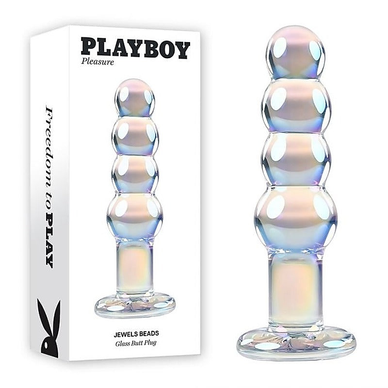 Pleasure Jewels Beads Glass Anal Plug by Evolved - Glass Sex Toys