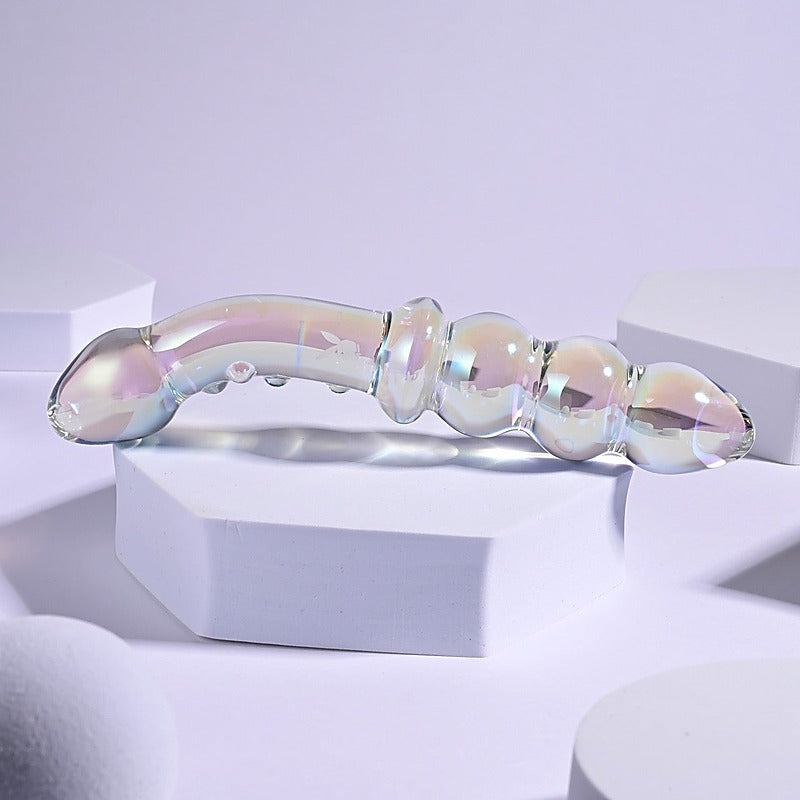 Playboy Pleasure Jewels Double Ended Glass Dildo by Evolved - Glass Sex Toys