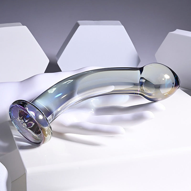 Pleasure Jewels King Multi Play Glass Dildo by Evolved - Realistic Dildos