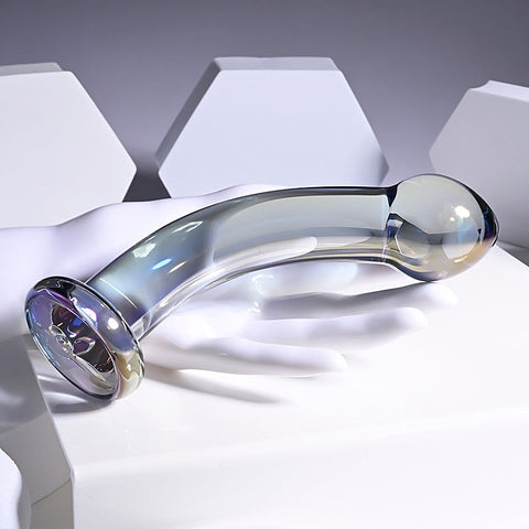 Pleasure Jewels King Multi Play Glass Dildo by Evolved - Realistic Dildos