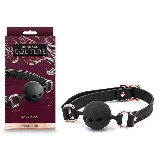 Bondage Couture Ball Gag Mouth Restraint by NS Novelties - Bondage Gags and Bits