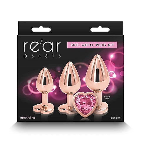 Rear Assets Trainer Kit - Rose Gold Heart Edition - Butt Plugs