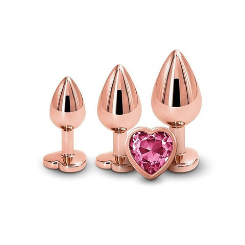 Rear Assets Trainer Kit - Rose Gold Heart Edition - Butt Plugs