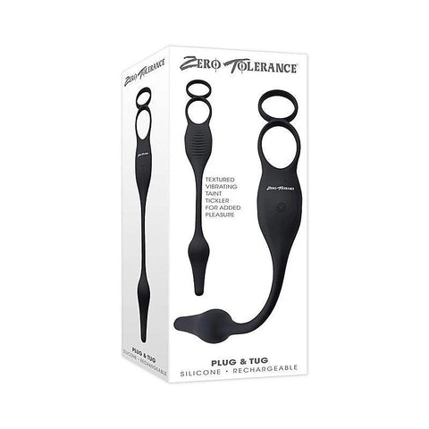 Plug & Tug Rechargeable Cock Ring by Evolved - Cock Rings