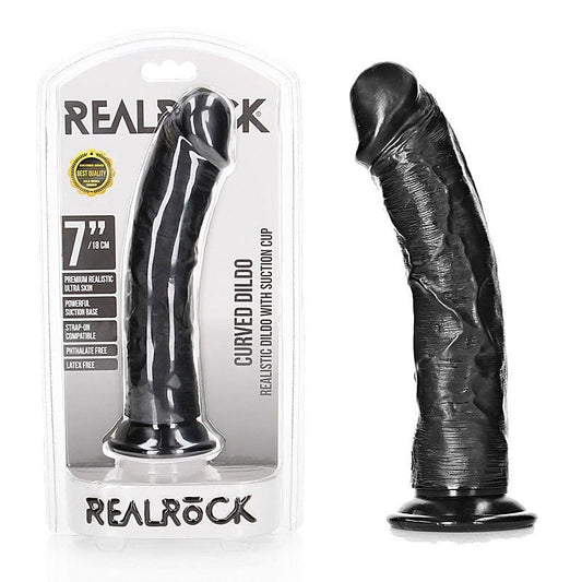 REALROCK Realistic Curved Dildo 18 cm by Shots Toys - Realistic Dildos