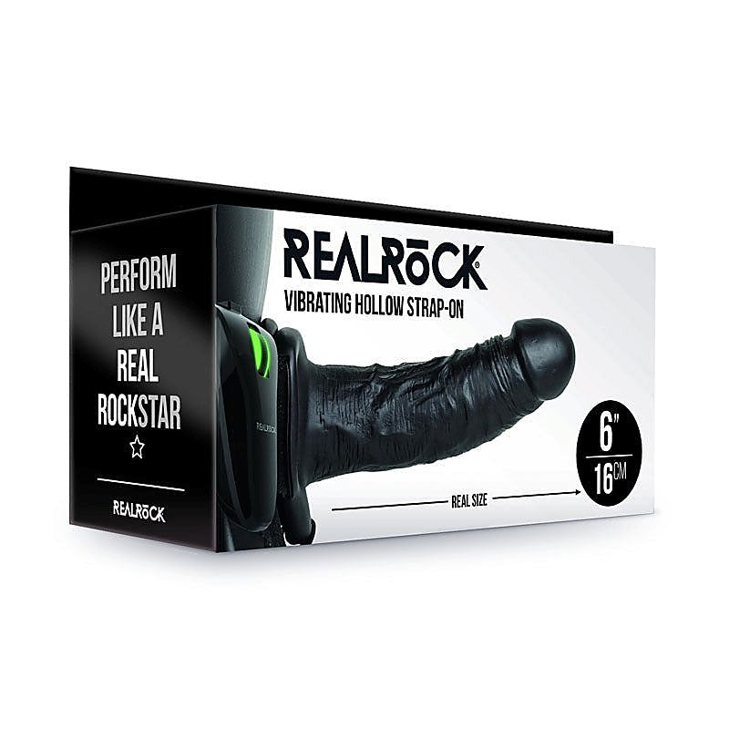 REALROCK Vibrating Hollow Strap-on by Shots Toys - Realistic Dildos