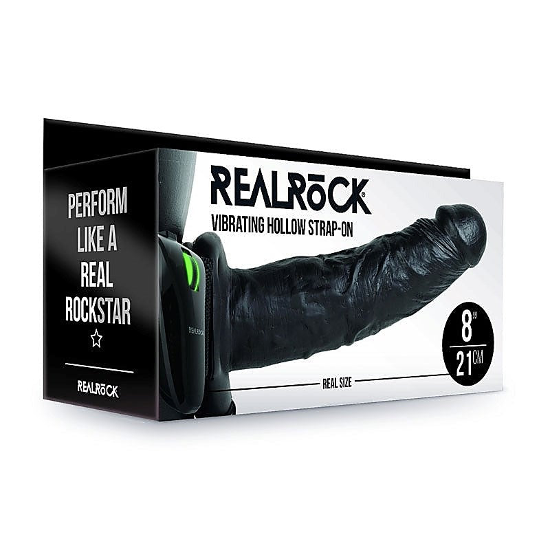 REALROCK Vibrating Hollow Strap-On - Unforgettable Pleasure - Realistic Dildos