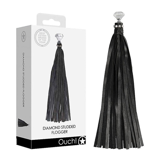 Diamond Studded Whip by Shots Toys - Whips And Crops