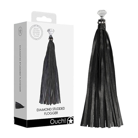 Diamond Studded Whip by Shots Toys - Whips And Crops