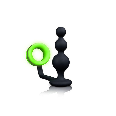Luminous Delight Glow-in-Dark Beads Butt Plug by Shots Toys - Anal Beads and Balls