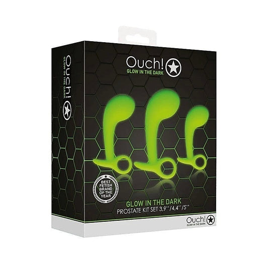 OUCH! Glow-in-Dark Prostate Pleasure Set by Shots Toys - Prostate Toys
