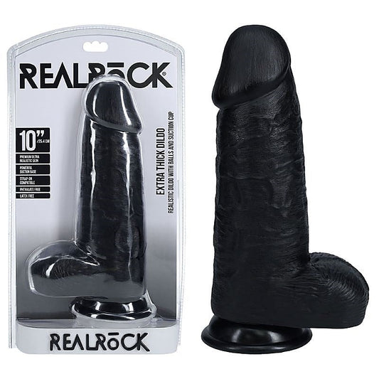 REALROCK 25cm Extra Thick Dildo with Balls by Shots Toys - Realistic Dildos