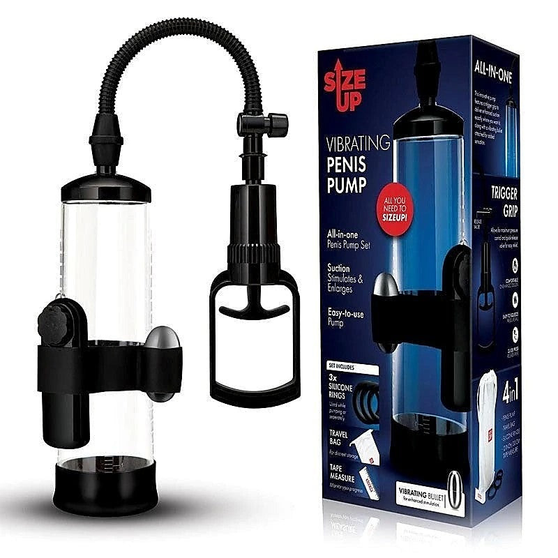 Size Up Vibrating Trigger Penis Pump by Xgen Products - Pumps, Extenders and Sleeves