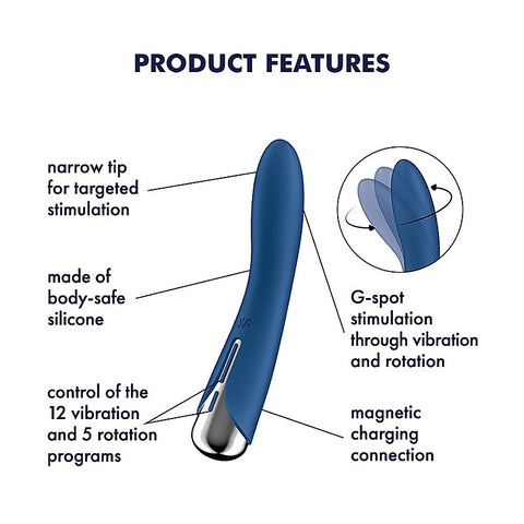 Spinning Vibe 1 Multi Functions G Spot Massager by Satisfyer - Rabbit Vibrators