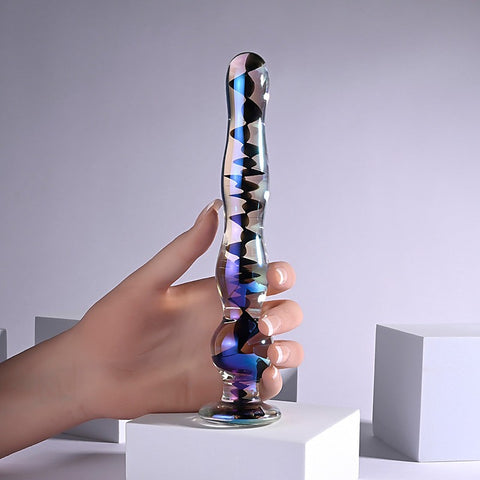 Playboy Pleasure JEWELS WAND Glass Dildo by Evolved - Non-Realistic Dildos