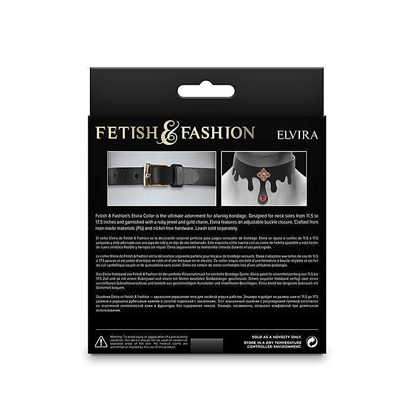 Premium Elvira Bondage Collar by NS Novelties - Collars and Leads