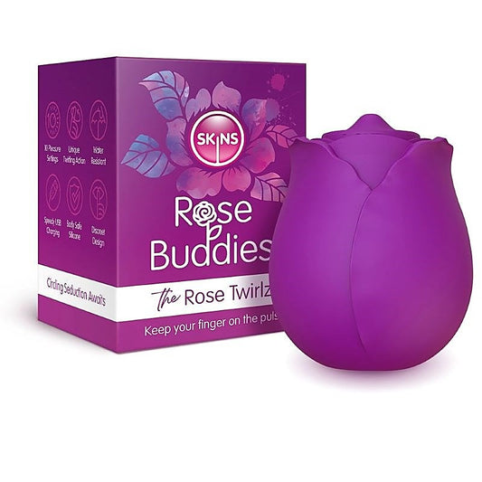 Rose Twirlz Silicone Vibrator by Skins Touch - Finger and Tongue Vibrators