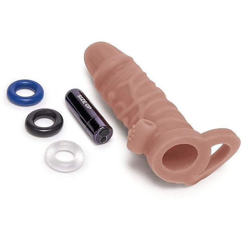 Size Up Vibrating 1-Inch Penis Extender - Pleasure Amplifier - Pumps, Extenders and Sleeves