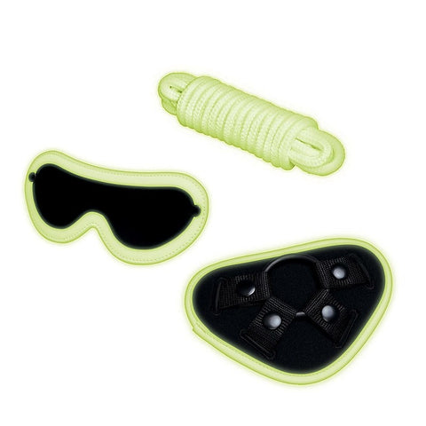 Radiant Bliss Glow-In-Dark 4pc Strap-On Set by Xgen Products - Strap On Sextoys