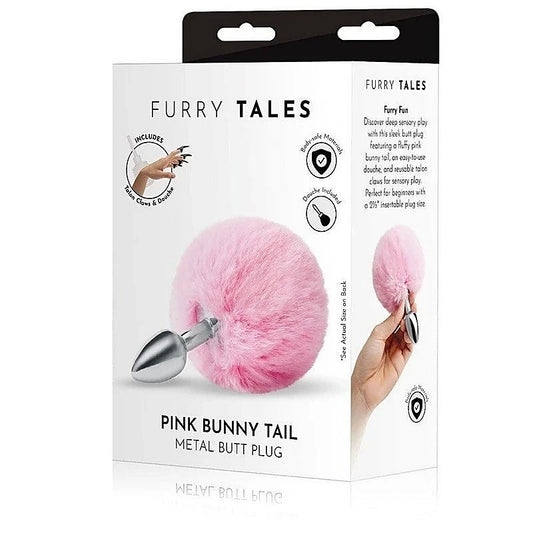 WhipSmart Furry Tales Bunny Tail Metal Butt Plug - Butt Plugs