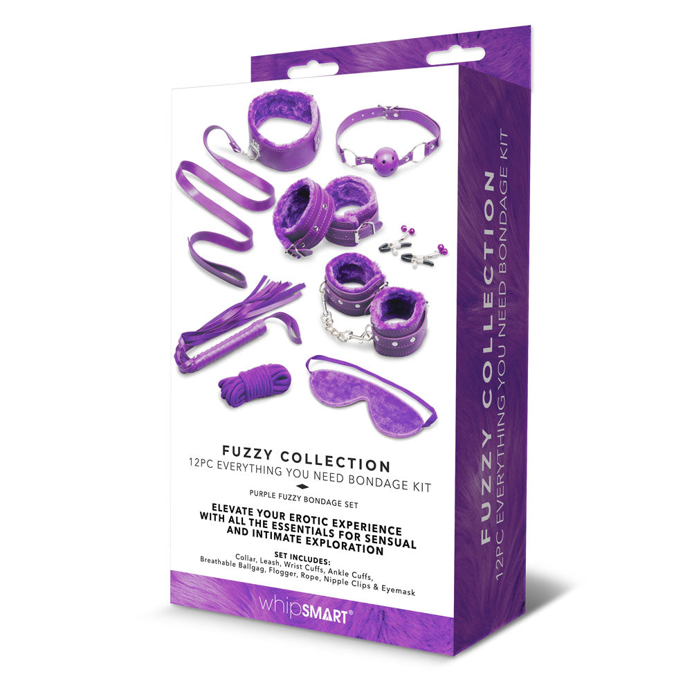 WhipSmart Fuzzy Everything You Need 12 Piece Bondage Kit - Bondage Kits