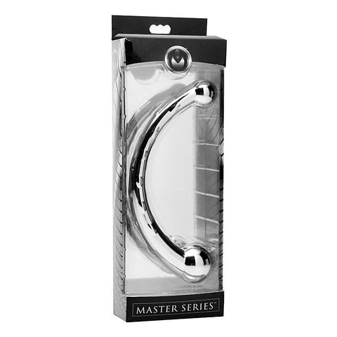 Chrome Crescent Dual Ended Dildo by XR Brands - Double Ender