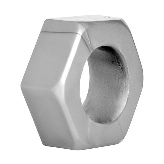 Silver Hex Heavy Duty Cock Ring and Ball Stretcher - Cock Rings