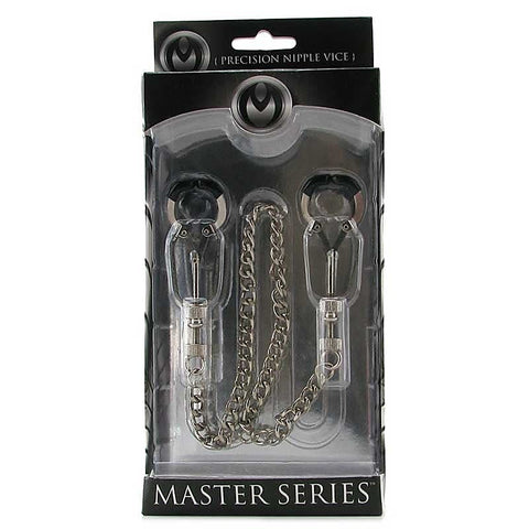 Precision Bondage Nipple Vice Grey by XR Brands - Nipple and Clit Clamps