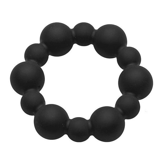 Shadow Silicone Beaded Cock Ring by XR Brands - Cock Rings