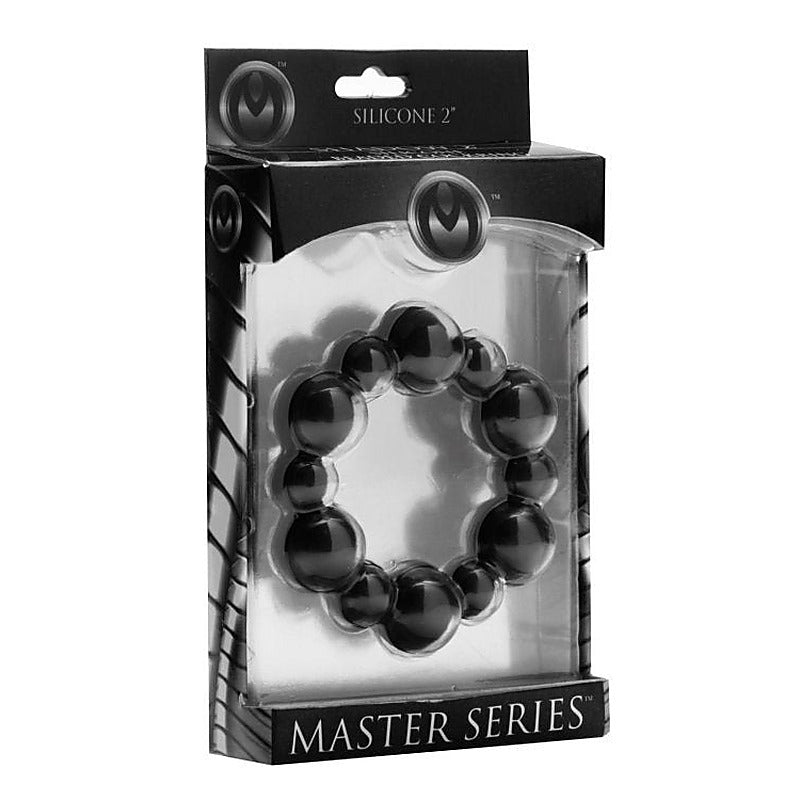 Shadow Silicone Beaded Cock Ring by XR Brands - Cock Rings