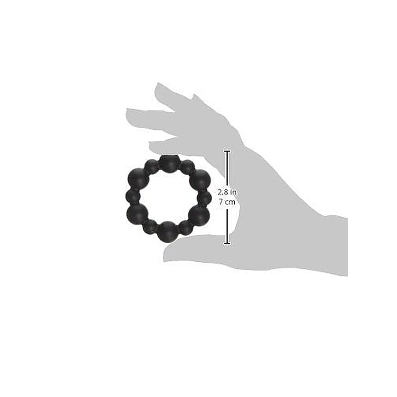 Shadow Silicone Beaded Cock Ring by XR Brands - Cock Rings