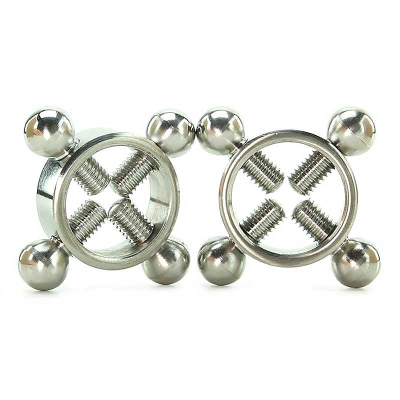 Rings Of Fire Stainless Steel Nipple Press Set by XR Brands - Breast and Nipple Toys